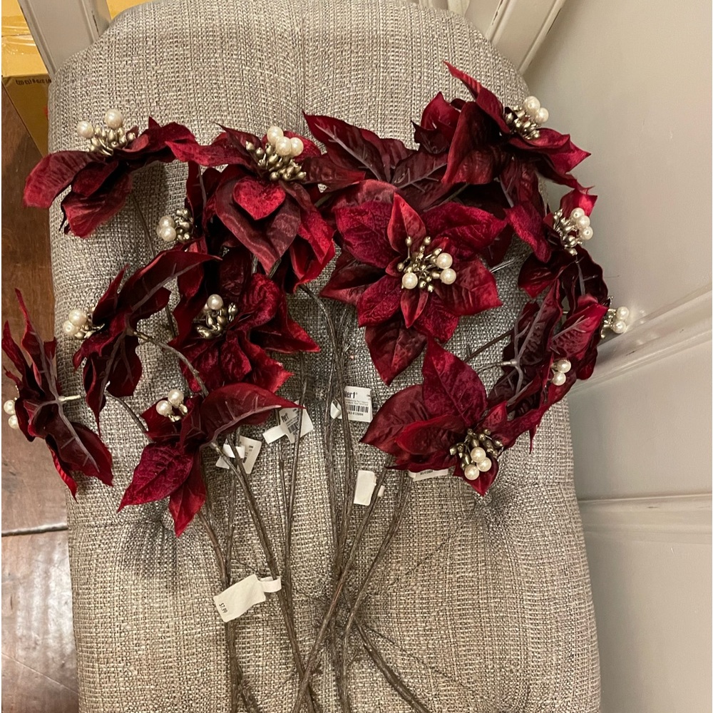 NWT Pier 1 poinsettia tree picks
